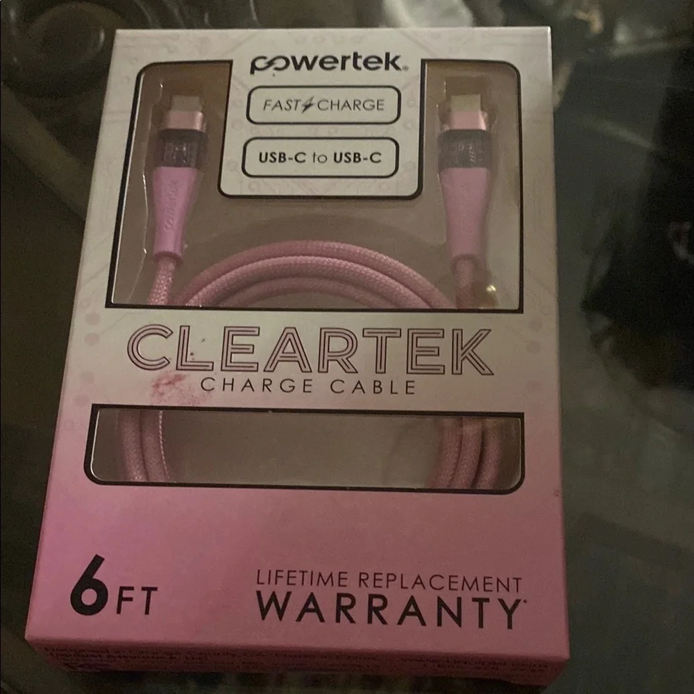 Pink USB-C to USB-C Charge Cable
